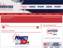 Tablet Screenshot of cambridgesportspark.com